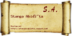 Stanga Abiáta névjegykártya